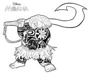 Printable demi god maui from moana disney  coloring pages